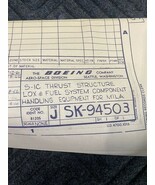 Vintage BOEING S-IC Thrust Structure Diagram Drawing Schematic YELLOWED - $95.00