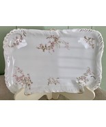 Austria Pink Floral Hand Painted Porcelain Trinket Tray Dish Under Plate... - £15.13 GBP