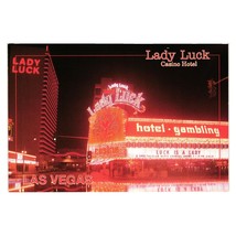 Lady Luck Casino Hotel Gambling Vacation Vintage Postcard Tourist LV 408 - £7.47 GBP