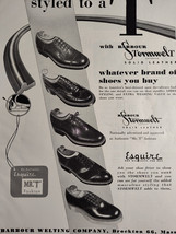 1950 Original Esquire Art Ad Advertisement Barbour Strormwelt Leather Shoes - £8.49 GBP