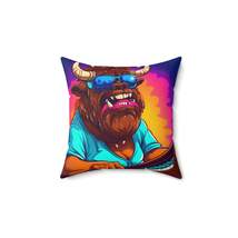 American Bison Keyboard Piano USA Music Musician Spun Polyester Square Pillow - £35.35 GBP+