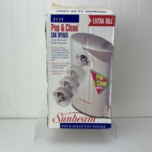 OPEN BOX NEW Sunbeam Pop &amp; Clean Extra Tall Counter Top Can Opener 3114 - $44.99