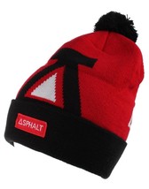 Asphalt Yacht Club Hombre Rojo Negro Grande A Puño Fold Patín Gorro de Invierno - $16.48