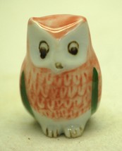 Miniature Owl Porcelain Figurine Shadowbox Decor - $9.89