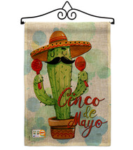 Mr Cactus Cinco de Mayo Burlap - Impressions Decorative Metal Wall Hange... - $33.97