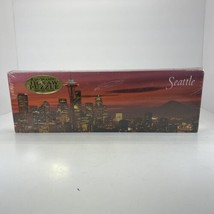 Seattle Panoramic Jigsaw Puzzle 500+ Piece Night Skyline Space Needle Br... - $12.59