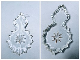 Large Vintage Antique Star Cut French Pendeloque Crystal Prism Chandelier 4inch - £55.85 GBP