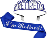 Retirement Party Decorations Retired Tiara/Crown, Retired Sash for Women... - $25.49