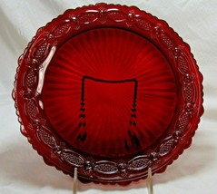 Avon 1876 Cape Cod Ruby Red Glass 10 3/4” Round Dinner Plate Vintage #1 - £23.88 GBP