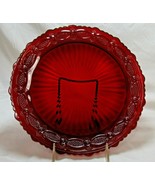 Avon 1876 Cape Cod Ruby Red Glass 10 3/4” Round Dinner Plate Vintage #1 - £23.59 GBP