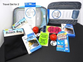 Travel Packing Cubes 15 pcs  X 2 People - 2  Pillows + 4 Tags + 2 Poncho... - $11.43