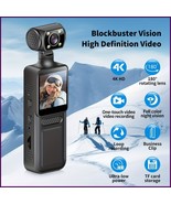 4K Ultra HD Action Camera with Rotating Lens &amp; Touch Recording – Body Cam - $101.31 CAD