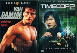 TIMECOP 1-2: Berlin Decision+ Bloodsport- Van Damme- Jason Scott Lee- NEW 2 DVD - $35.63