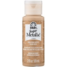 FolkArt Sugar Metallic Acrylic Paint 2oz-Pink Copper SMFA-50904 - £12.15 GBP