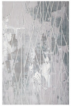 7' X 9' Blue And Gray Abstract Washable Non Skid Area Rug - €356,34 EUR