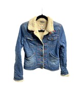 Gap Girls Size XL 14 16 Sherpa Fur Lined Jean Jacket Denim Coat Button U... - £23.29 GBP