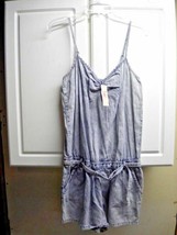 New Decree Womens Sz L Stonewash Denim Romper 1 Pc Short Outfit - $19.79