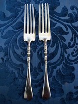 Lot / 2 Lunt American RLB Nellie Custis Sterling Silver 7 1/4&quot; Forks NO ... - £70.47 GBP