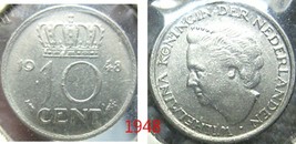Holland Ten Cent 1948 VF - £1.98 GBP