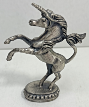 Vintage Pewter Mighty Unicorn Horse Mythical Figure 1993 PGTM 3-3/4&quot; Tall - £15.73 GBP