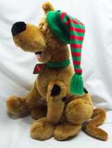 Hanna Barbera Holiday SCOOBY-DOO Dog W/ Winter Hat 16&quot; Plush Stuffed Animal 2005 - £15.64 GBP