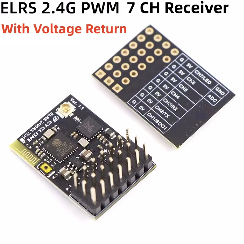 Elrs 2.4G Pwm 7CH 6CH Crsf Receiver Cyclone Support Elrs 3.2 Protocol Copper - £16.16 GBP