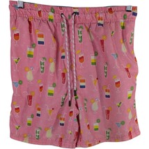 Pink Swim Trunks Mens Small Drinks Cocktails Martini Broken Threads Shor... - €25,40 EUR