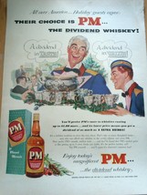 PM Whiskey Christmas Magazine Advertising Print Ad Art 1940s - £5.46 GBP