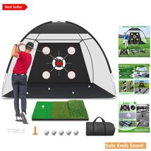 10x7FT Portable Golf Practice Net with Mat - Ideal for Indoor/Outdoor Tr... - $119.74