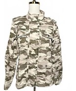 Kensie Jacket Womens Gray Camo Denim Zip+Button Medium - €21,94 EUR