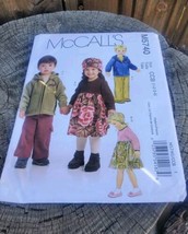 McCalls Pattern #M5740 Boys &amp; Girls Jacket Pants Dress Hat Sz 1-4 Uncut FF - $6.35