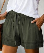MSRP $40 Romantichut Army Green Pocket Drawstring Relaxed Shorts Size 5X... - $17.15 CAD