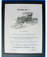 FRAMED PHOTO 1926 THE SNOWMOBILE COMPANY, INCORPORATED VINTAGE QUALITY K... - $53.49 CAD