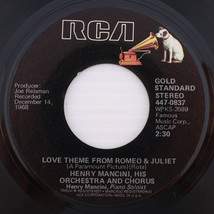 Henry Mancini - Love Theme From Romeo &amp; Juliet / The Windmills.. 45 rpm ... - £12.54 GBP