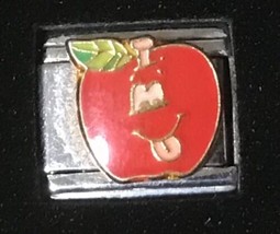 Adorable Apple Wholesale Italian Charm Enamel Link 9MM K55 - $13.50