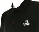 ARBY&#39;S Roast Beef Fast Food Employee Uniform Polo Shirt Black Size L Lar... - $25.49