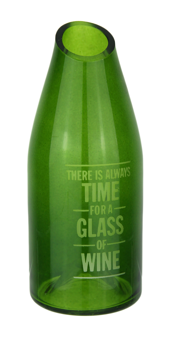Primary image for Green Glass Bottle Carafe Decorative Wine Cork Holder