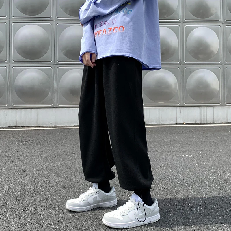 LAPPSTER Men Japanese Streetwear Solid Baggy Joggers Pants 2020 Man Korean Fashi - £136.90 GBP