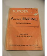 TOYOTA TERCEL A SERIES ENGINE REPAIR MANUAL 1A-C, 2A, 3A, 3A-C 1979 - $671.20 MXN
