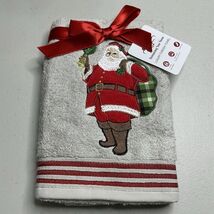 Kitchen Hand Towels Christmas SANTA WITH GIFTS Dish Towels Bar Towels 18... - $9.45