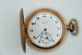 Antique ELGIN 344 1918 GOLD FILLED Pocket Watch 12s 17j RUNNING!!! - $4,146.14 MXN