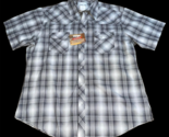 Wrangler Western Shirt Cowboy Pearl Snap Mens Size XL Gray White New wit... - $18.99