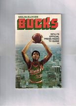 1974-75 Milwaukee bucks Media Guide NBA basketball Kareem Abdul-Jabbar W... - $29.67