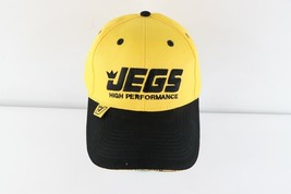 NOS Vintage JEGS High Performance Auto Parts Spell Out Cotton Dad Hat Cap Yellow - £19.29 GBP