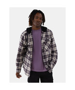 No Boundaries Men&#39;s Hooded Long Sleeve Flannel Shirt 3XL Dusty Grape New - $33.13 CAD