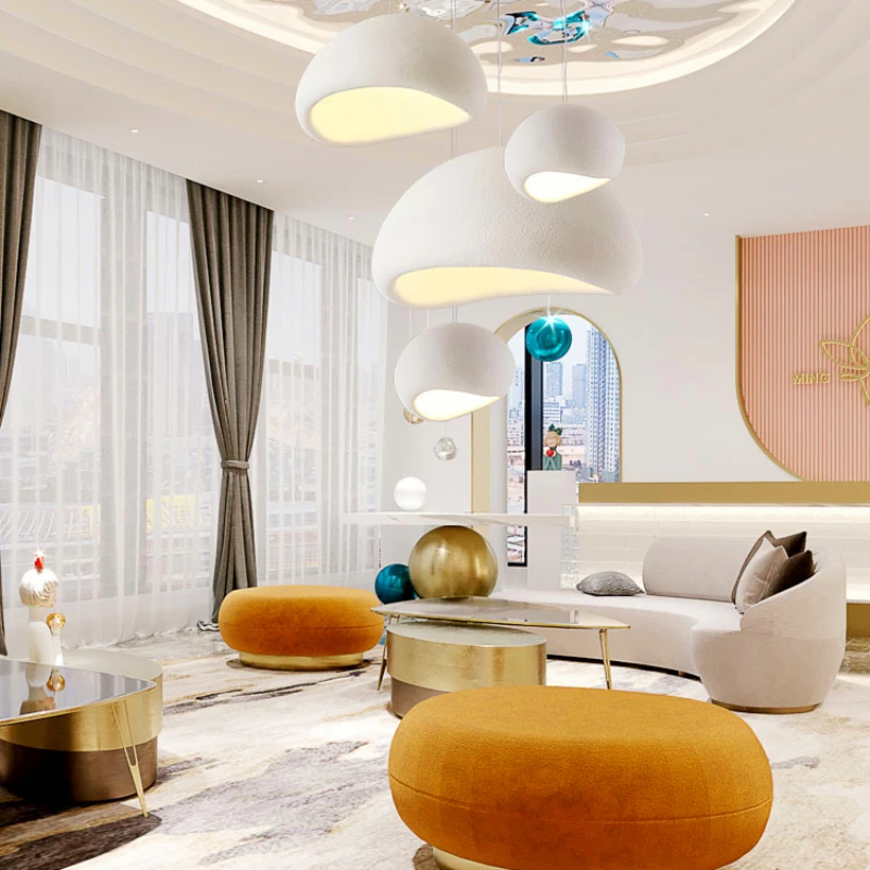 Wabi-sabi chandelier Nordic Japanese style indoor loft restaurant LED ch... - £122.34 GBP+