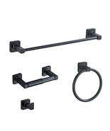 Matte Black Bathroom Hardware Set 4 Pieces,Towel Bar - $100.76