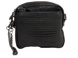 RARE COUTURE DESIGNER BLISS LAU BLACK Leather Wristlet Bag MOTORCYCLE SH... - £114.74 GBP