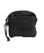 RARE COUTURE DESIGNER BLISS LAU BLACK Leather Wristlet Bag MOTORCYCLE SH... - $194.73 CAD