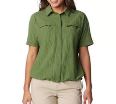 Columbia Women&#39;s Boundless Trek Short Sleeve Button Up Size XS Omni-shade - £20.85 GBP